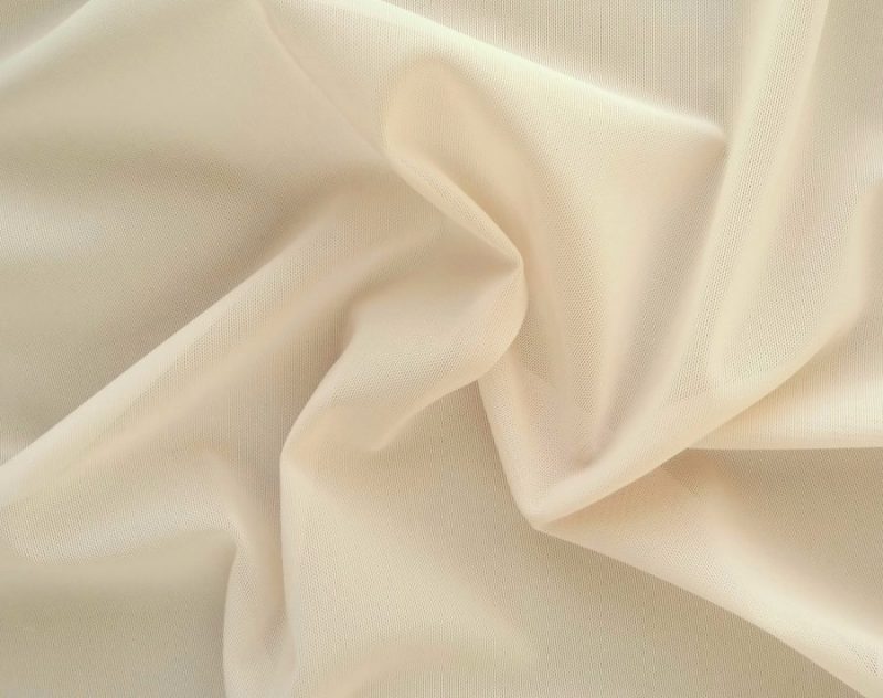 Extra light weight sheer stretch powermesh fabric, pale skin color -  Jolemina