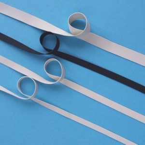 black and white silicon coated rubber swimwear elastic