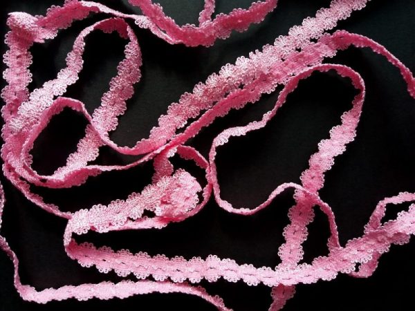 pink floral stretch embellishment ribbon