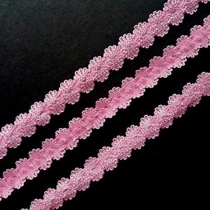 decorative pink floral stretch ribbon