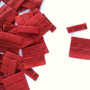 red bra 2 row hook and eye closure