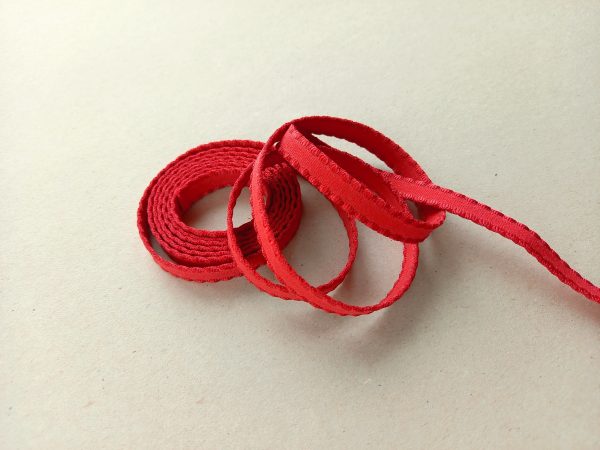 10 mm decorative edge red bra strap elastic