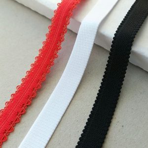 12 mm 1/2 in decorative bra shoulder strap elastic