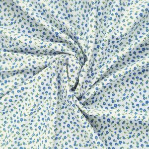 white blue floral swimwear fabric