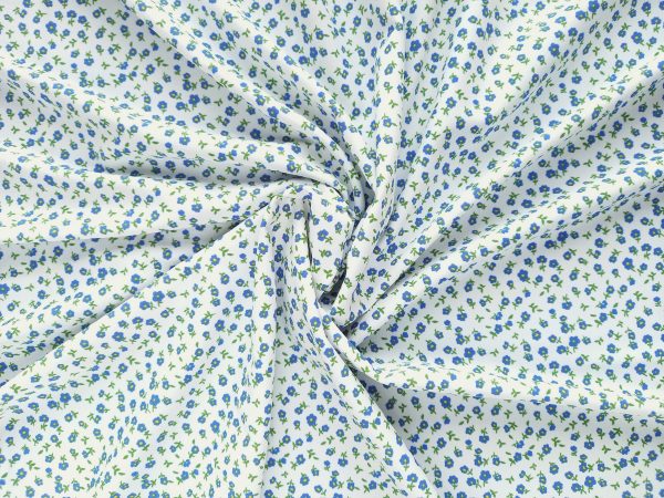 white blue floral swimwear fabric