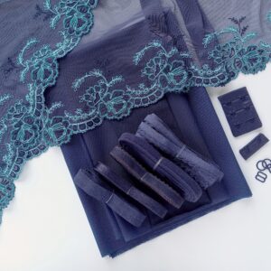 navy blue stretch lace lingerie making kit